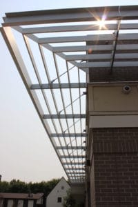 Metals in Landscape Projects aluminum architectural metal sunshade Metals in Landscape Projects