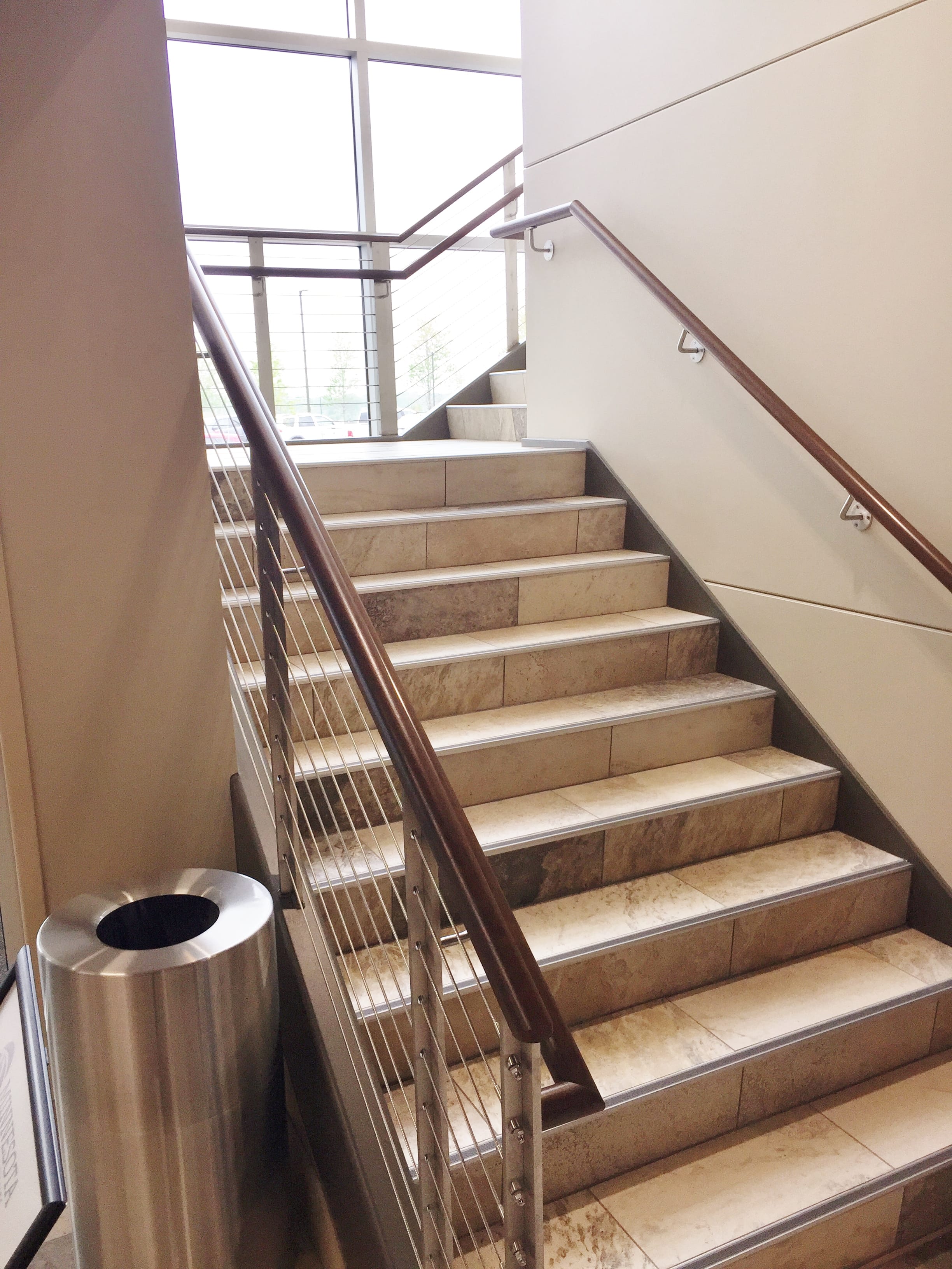cable railings preserves view Indoor Cable Railing on Stairway