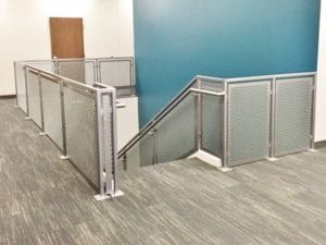 Perforated railing infill panels